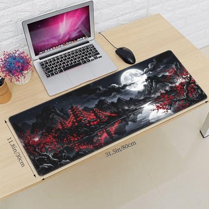 Extended Gaming Mouse Pad, Large Mouse Mat, XL Desk Pad for Keyboard and Mouse, Non-Slip Rubber Base & Stitched Edges for Gamer Office 31.5x11.8 in - color: 6