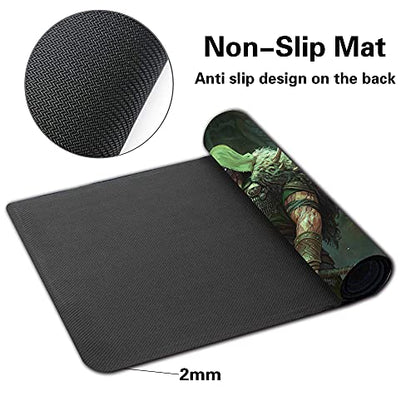 Board Game MTG Playmat Games Size 60X35 cm CCG Compatible for MTG CCG RPG Trading Card Game (GARRUK, Cursed Huntsman) - color: Garruk, Cursed Huntsman
