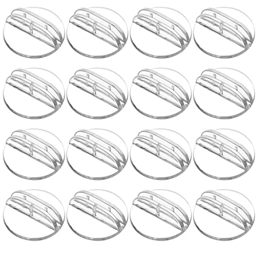 100 Pieces Game Card Stands Paper Miniature Bases Translucent Props Paper Board Card Stands Business Card Holder Plastic Clip for Business Cards Price Tags Labels Menus(2.5CM)