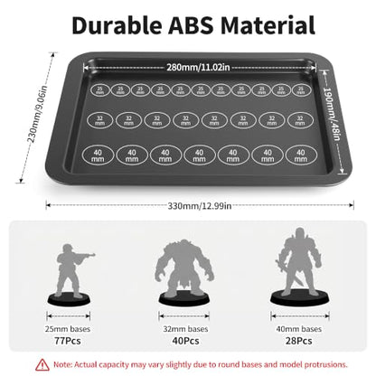Miniatures Storage Transport Case Aluminum Alloy Locked Carry Box | 5 Adjustable Magnetic Metal Trays ;Dual Anti-Theft Security Locks ;No Assembly Required
