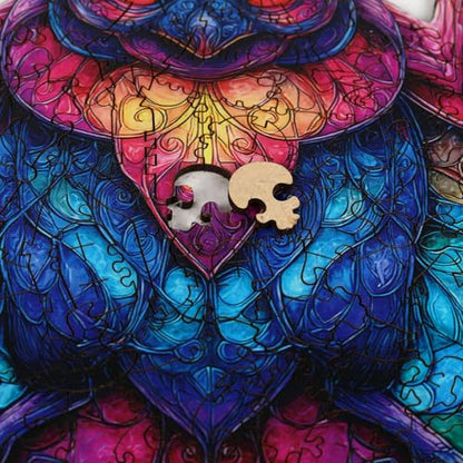 MEATRN Wooden Puzzles for Kids, Stained Glass Bat Wood Puzzles Adult, 198 Pcs - color: Bat, size: Small
