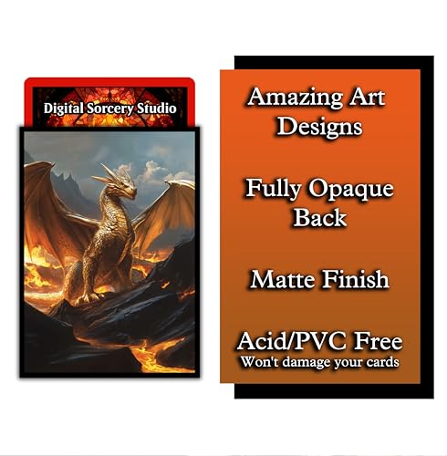 Ancient Brass Dragon Card Game Sleeves - 102 Pack - Compatible with MTG and Other TCGs - Perfect for MTG Dragon Commander Decks Like The Ur Dragon or Mirrym - color: Ancient Brass Dragon