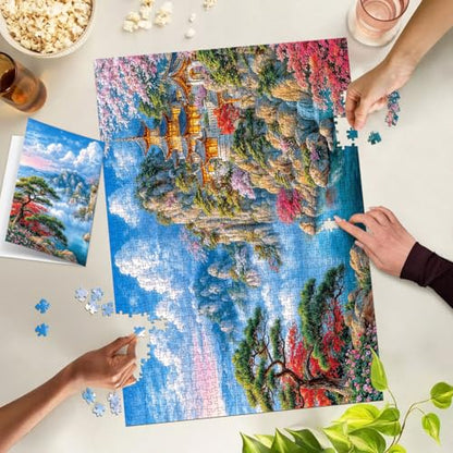 Puzzles for Adults 1000 Pieces, Jigsaw Puzzle for Adults, Fun Challenging Puzzle, Between Mountains and Lakes Puzzles Game, Interlock Perfectly No Dust, Gifts for Father's Mother’s Day - color: Mountains and Lakes
