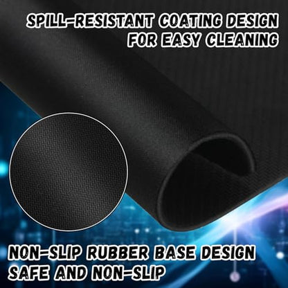 Crtiin 20 Pack Computer Mouse Pad Bulk Gaming Mouse Pad for Computers, Laptop, Office Home, with Non Slip Rubber Base, Black, 7.09 x 8.66 Inch