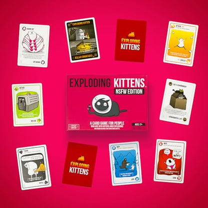 Exploding Kittens NSFW Edition, 2-5 Players, Ages 17+, Fast Pace Card Game - style: NSFW Edition