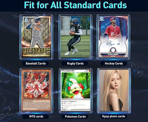 200 Card Sleeves Top Loaders for Cards, 35pt 3"x4" Clear (100Soft+100Hard) | Fit 2.5" x 3.5" Trading Baseball Soccer Sports Cards, Kpop Photocard, Game Cards, HD, Anti-Scratch for Collection & Display - size: 100 Hard Sleeves + 100 Soft Sleeves
