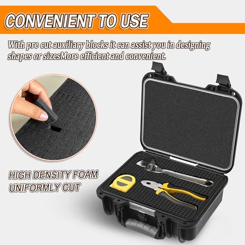 Pick Apart Foam Insert- 3 PCS and Foam Pads- 3 PCS Pluck Pre Cubed Insert Pre Separated Cube Sheet with Bottom Use for Interlocking Cases Tool Box Board Storage Drawer Pad- 12in*12in - style: 12IN*12IN/6PCS