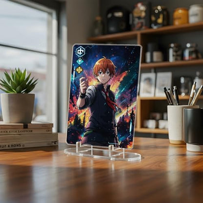 Novabright 20 Pcs Clear Acrylic Trading Card Display Stand Baseball Card Display Table Versatile Easel Picture Holder Stands for Psa Graded Trade Shows Small Items