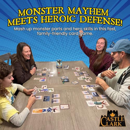 Monster Stomping: Heroes Games – Monster Building Dice & Strategy Card Game for Adults & Kids 13+ | Travel, Party & Family Kids' Games for Game Night Fun | Teen Boys Gift Ideas