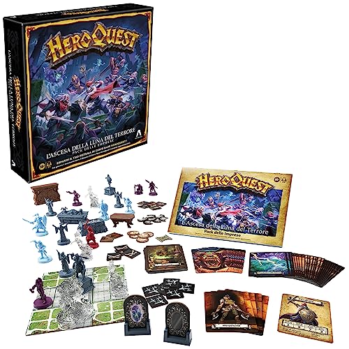 Avalon Hill, HeroQuest Rise of the Terror Moon Companies Pack to Play You Must Have the HeroQuest Base Game System Roleplay Game - style: THE ASCESS OF THE EARTH MOON