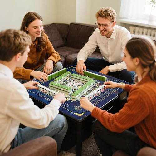 Mahjong Mat,Non-Slip and Noise Reducing Portable Mahjong Accessories | 31.5" x 31.5" with a Carrying Bag,Game Table Mat for Board Games, Card Games, Dominoes - color: Dragon