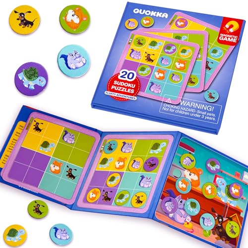 Magnetic Puzzles for Toddlers 3-5 - Kids Travel Toys for Boys and Girls | 20 Pieces Magnetic Sudoku Toddler Puzzles Ages 2-4 - Games for Kids Ages 4-6 Sudoku Book with 3 Levels: Easy, Medium, Hard - color: Multicolored