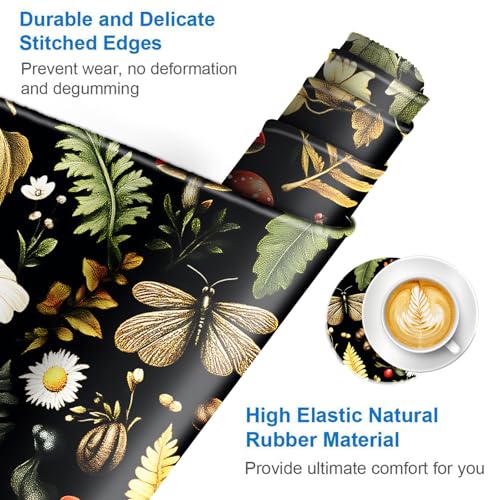 Large Mouse Pad and Keyboard Wrist Rest, Desk Pad for Keyboard and Mouse, 4-in-1 Large Gaming Mouse Pad with Wrist Support, Desk Mat for Home Office Study Game,Mushroom Butterfly Flower - color: Mushroom Butterfly Flower
