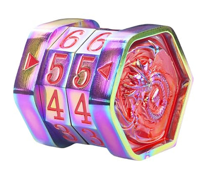 Dragon Engraved Metal MTG Life Counter, 0-99 Dial for Commander EDH Games | Metal, smooth precision dial, works for MTG, Magic TCG, DND TTRPG, board games, ideal for FNM and tabletop game nights
