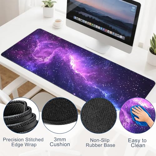 Gaming Mouse Pad, Desk Mat for Keyboard and Mouse, Large Mouse Pad for Desk, Computer Mousepad - color: Starry Sky 6