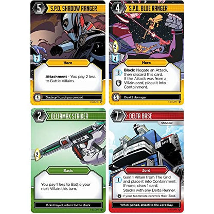 Renegade Game Studios Power Rangers Deck-Building Game S.P.D. Expansion | Stackable card strategy for 2-4 players. Galactic police theme with B-Squad and unique villain attachment mechanics