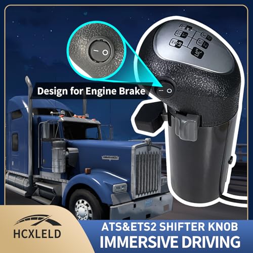HCXLELD USB Truck Simulator Shifter Knob for ATS & ETS2 compatibled with Logitech G25 G27 G29 G920 G923 Thrustmaster TH8A Fanatec SQ Moza PXN or other DIY shifter
