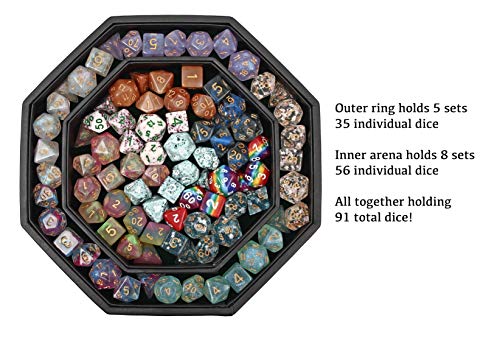 Forged Dice Co. Dice Arena Rolling Tray and Storage Compatible with Any dice Game, D&D and RPG Gaming - color: Pink
