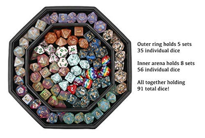 Forged Dice Co. Dice Arena Rolling Tray and Storage Compatible with Any dice Game, D&D and RPG Gaming - color: Pink
