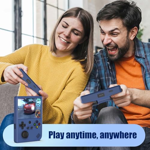 Silicone Case for RG40XXV Retro Handheld Game Console with Lanyard | Anti-Scratch Washable Soft Protective Case for Anbernic RG 40XXV Accessories - color: Blue