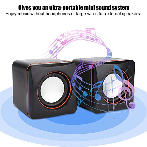 Computer Speakers USB Speaker Stereo 3.5mm Jack Wired Multimedia Speaker Computer Speaker for PC Monitor Desktop Laptop PC Computer Gaming Smartphones Tablets Projectors TVs(Dual Track)