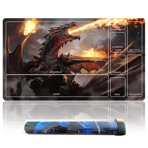 TCG playmat Table Mats Size 70X40 cm Mousepad Compatible for MTG RPG CCG Trading Card Game Play mats Original Play Mat Art Designs & Accessories (17) - color: 17