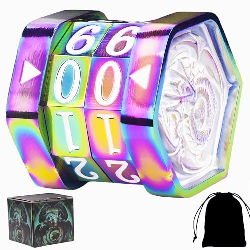 MTG Life Counter MTG Metal MTGs Commander Life Counter Wheel, No Installation Required Gift Box Packaging Suitable for Board Games, Card Games, Compatible with MTGs and TTRPG(Colorful_White) - color: Colorful_white