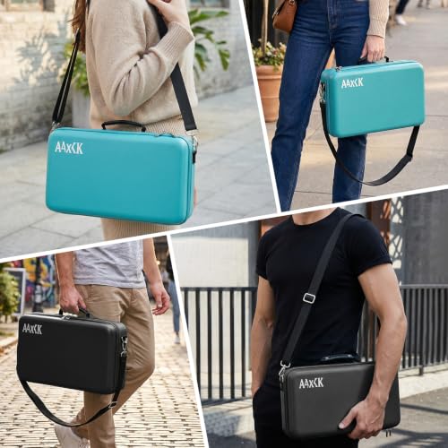 Playmat & Deck Box Carrying Case With 4 Deck Boxes, Rigid, Teal | 3 compartments for playmat, deck box & dice. Fits 14"-16" playmats. Adjustable shoulder strap & handle included. - color: Teal, size: Case