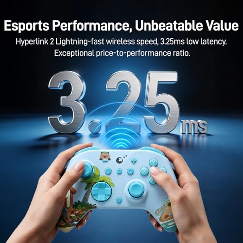 GuliKit ES PRO Wireless PC Controller –3.25ms Low Latency, TMR Joysticks | For PC/Steam/Switch/Android/iOS,Anti-Drift/Anti-snapback,Switch 2 Wakeup,Gyro Motion Aim,30H Battery【Starsand Island Editio
