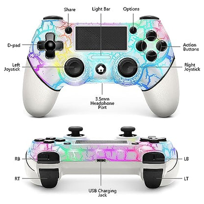 AceGamer Wireless Controller for PS5/Pro/Slim/Windows PC, Hall Effect Joysticks, Macro/Turbo Function - color: Black