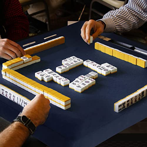 Plusvivo Game Table Cover - Mahjong, Poker, Bridge - Machine Washable Felt - 36" x 36" Blue - color: Blue