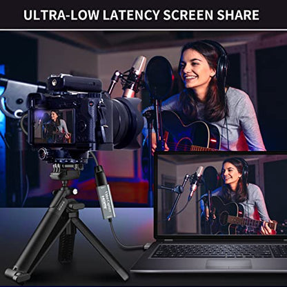 Papeaso Video Capture Cards, 4K HDMI to USB 3.0 Video Capture Device, 1080P HD 60fps Broadcast Live and Record Video Audio Grabber for Gaming, Streaming, Teaching, Video Conference (Silver)