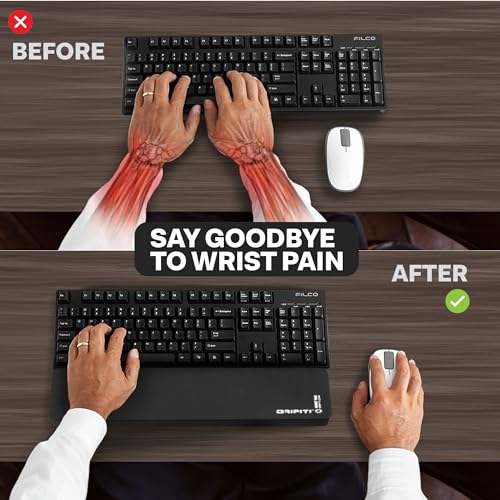 Grifiti Fat Wrist Pad 12" x 4” x 0.75" Inch Keyboard Rest Thick Small Ergonomic Computer Keyboards Hand & Palm Wrists Rests Support Carpal Tunnel Resting Pads Gaming Accessories (Wide 12 x 4 x 0.75) - size: Wide 12 x 4 x .75