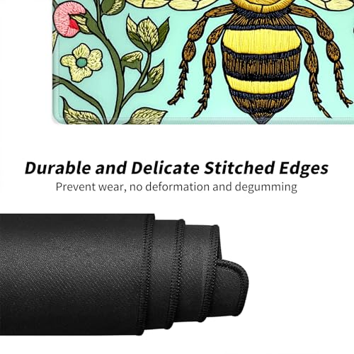Bee for MTG & TCG Playmat Mouse Pad,BFDHGQZC 24" x 14" Game Mat for MTG/RPG/CCG Trading Card Game Playmats Table Mat Perfect for Card Games Video Games Computer Office - color: Bee