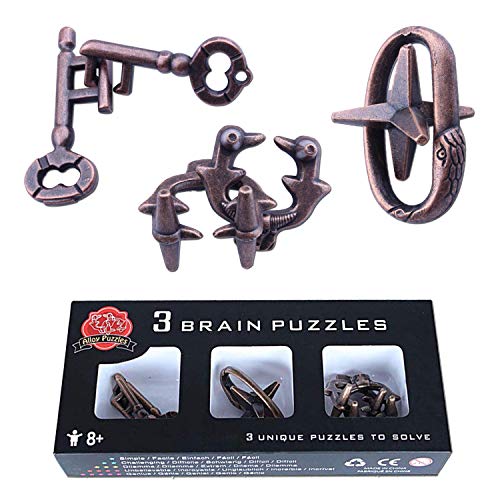 Brain Teaser Puzzle for Adults Puzzles Metal Hole Lock Adult Educational Toy Jigsaw IQ Puzzle (Ferrous) - color: Ferrous