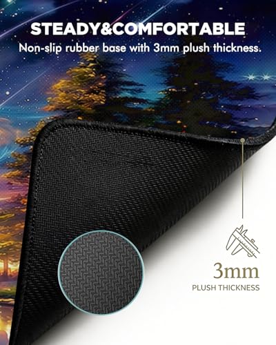 Mouse Pad, Desk Mat, 31.5x11.8in Large Mousepad, Meteor | Desk Pad with Stitched Edge & Rubber Non-Slip Bottom, Gaming Mouse Pad, Extended Mousepad for Home, Office - color: Meteor