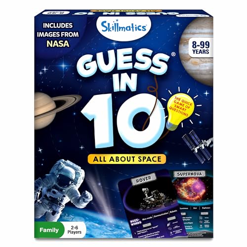 Skillmatics Guess in 10 – NASA Space, Educational Card Game, Gift for Kids | Family Trivia Game, STEM Board Game, Science & Planets, Screen-Free Fun, Girls & Boys Ages 8, 9, 10 and Up - style: 4. Space