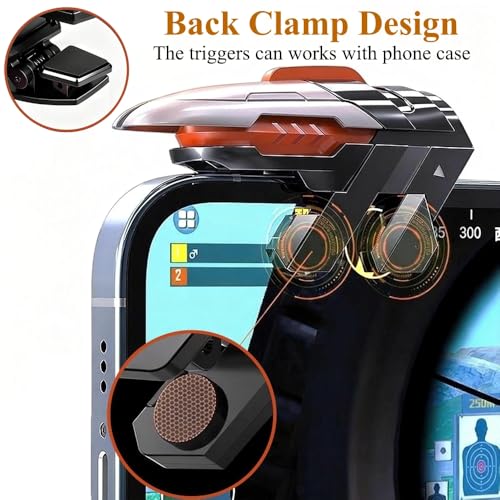 PXIRQ Mobile Phone Triggers for Gaming - 6 Finger Operation High Sensitive Aim & Shoot Game Physical Joystick Buttons for PUBG Mobile Game