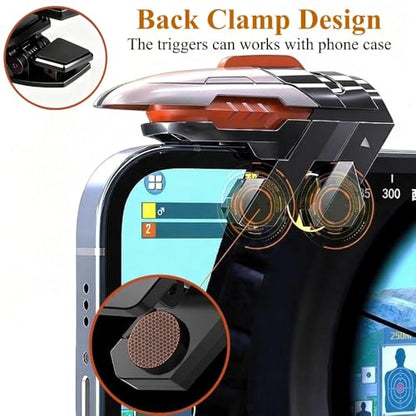 PXIRQ Mobile Phone Triggers for Gaming - 6 Finger Operation High Sensitive Aim & Shoot Game Physical Joystick Buttons for PUBG Mobile Game