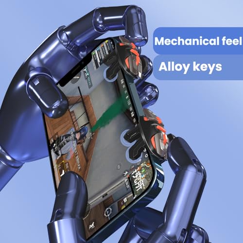 CyberFey Mobile Gaming 6 Triggers Phone Controller Gatillos para Celular for Gaming PUBG/Call of Duty, Compatible with Android & iPhone