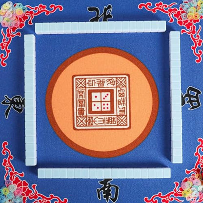 American Mahjong Tiles Set,Mahjong Game Set with 166pcs 1.2’’ Light Blue Tiles (Tiles Only Set) - color: Light Blue