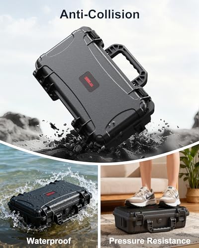 STARTRC GAMES Hard Carrying Case for Nintendo Switch 2, Waterproof Hard Travel Case for Nintendo Switch 2 Console, 2 Pro Controllers, 16 Game Cards and Other Accessories (Small)