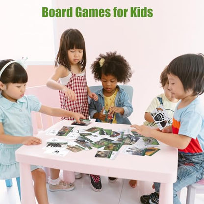 MEROCO Forest Animals Tracks Cards for Kids,Animal Tracks Matching Game Flash Cards,Homeschool Animal Games Kids Learning Educational Toys Preschool Autism Learning Materials - style: Forest Animals And Birds Tracks Cards