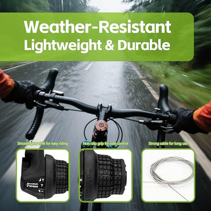 3 x 7 Speed Shifter SL-RS25 3×7 Speed Shift Lever, 21 Speed Mountain Bike Gears Bicycle Twist Grip Gear Shifter for MTB Mountain Bike (RS25-3X7 Speed Bike Shifter) - size: RS25-3X7 Speed Bike Shifter
