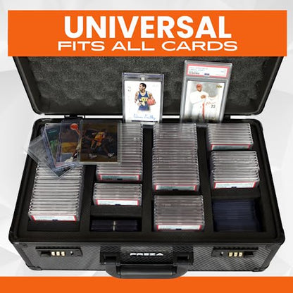PREZA Graded Card Storage Box - Premium Trading Card Case for Graded Sports and TGC Collectibles - Carbon Fiber Slab Case Storage (X-Large)