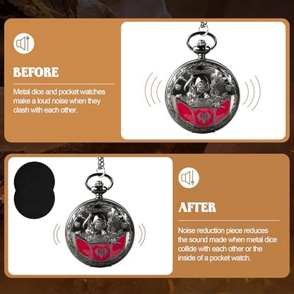 D&D Dice Set,7PCS Metal Dice for Dungeons and Dragons,Mini Dice Set with Pocket Watch Case,Role Playing Board Games Accessories (DM, Black) - color: Black, style: DM