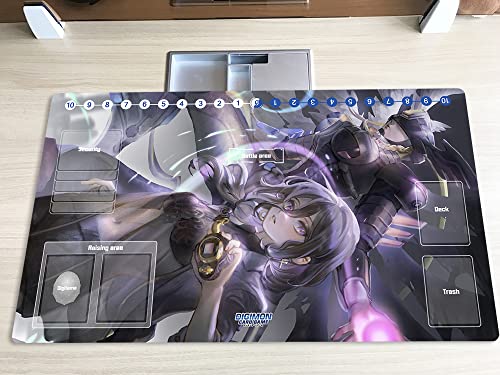 New Mlikemat Playmat Digimon DTCG Mat Mastemon TCG CCG OCG Trading Card Game Mat with Zones + Free Bag (ZD002-862-SM)