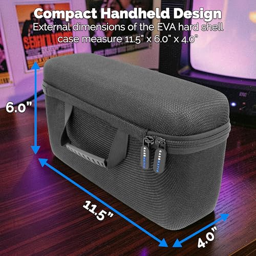 CASEMATIX N64 Game Cartridge Storage Case Compatible with 12 Nintendo 64 Game Cartridges, Retro Video Game Organizer with Padded Game Holder, Carry Handle and Zipper Closure for Game Collectors