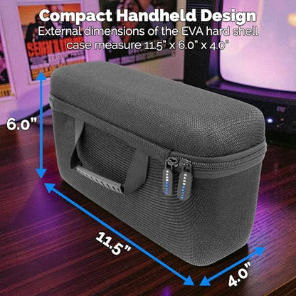 CASEMATIX N64 Game Cartridge Storage Case Compatible with 12 Nintendo 64 Game Cartridges, Retro Video Game Organizer with Padded Game Holder, Carry Handle and Zipper Closure for Game Collectors