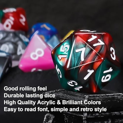 Mystery Dice Box - 7PCS DND Dice Set, Random Dice Patterns, 1Surprise Boxes, Polyhedral Dice with Dice Display Tube, D&D Gifts Box for Dungeons and Dragons, RPG, MTG,Role Playing Table Game - style: 1 box Mystery Dice